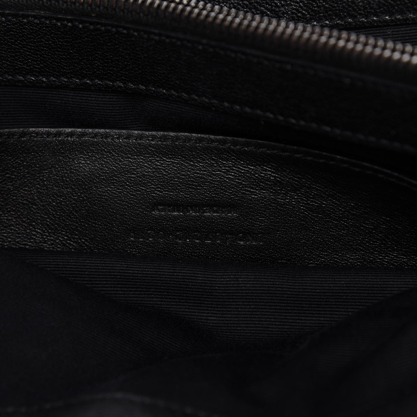 Sheepskin Matelasse Chevron Monogram Large College Satchel Black