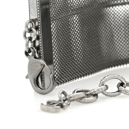 Chanel Metal Mesh CC Choker Necklace Ruthenium 3 of 4