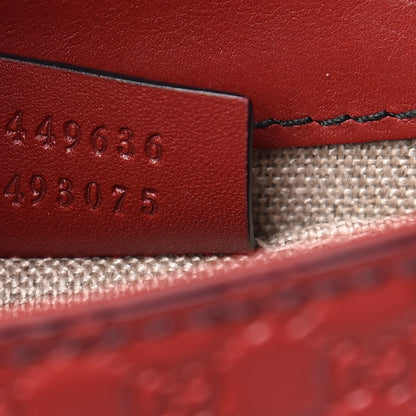 Gucci Soft Microguccissima Mini Emily Chain Shoulder Bag Rosso 8 of 12