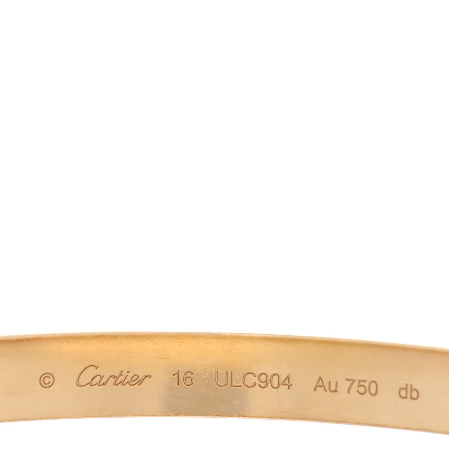 18K Yellow Gold LOVE Bracelet 16
