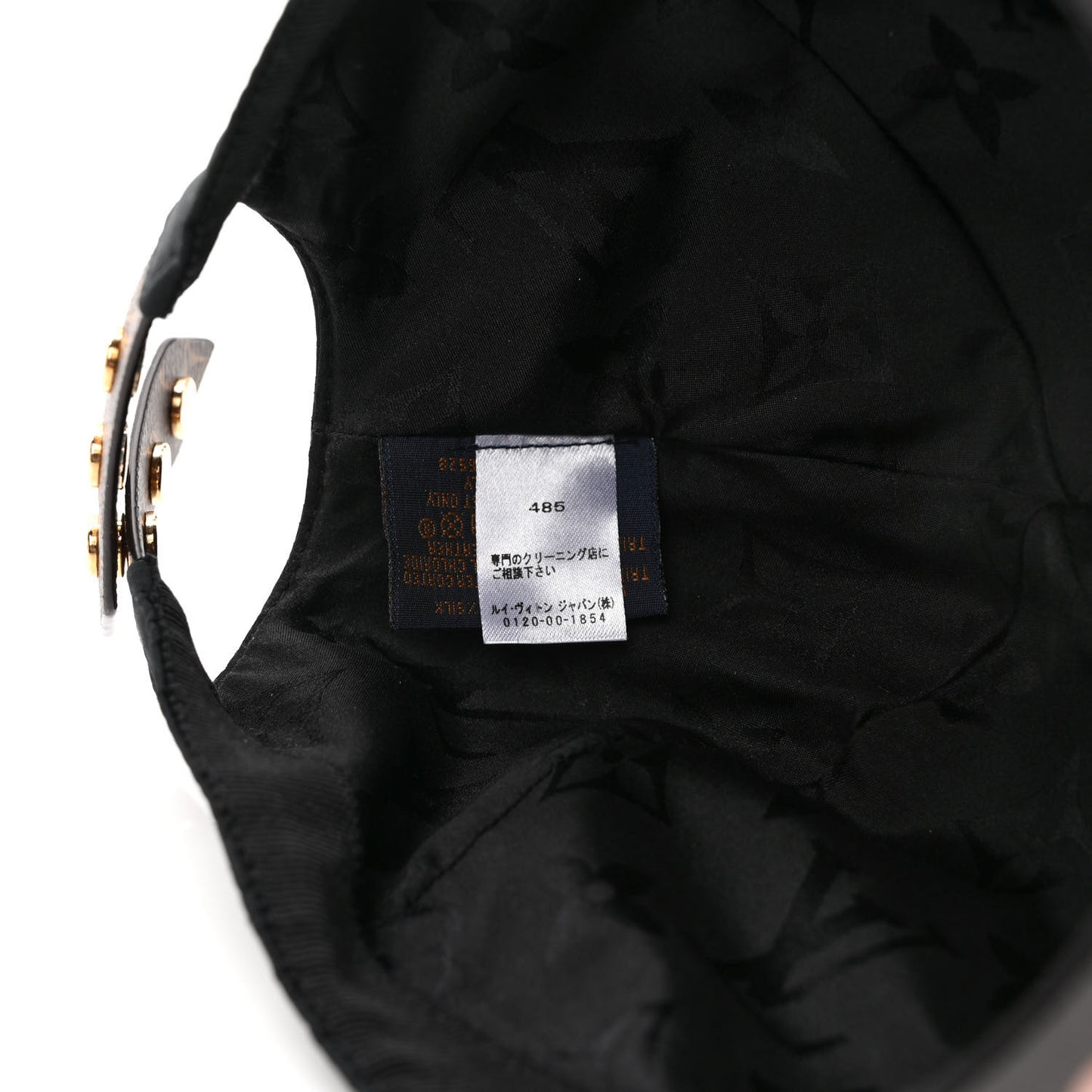 Polyester Silk Monogram LV Get Ready Cap M Black