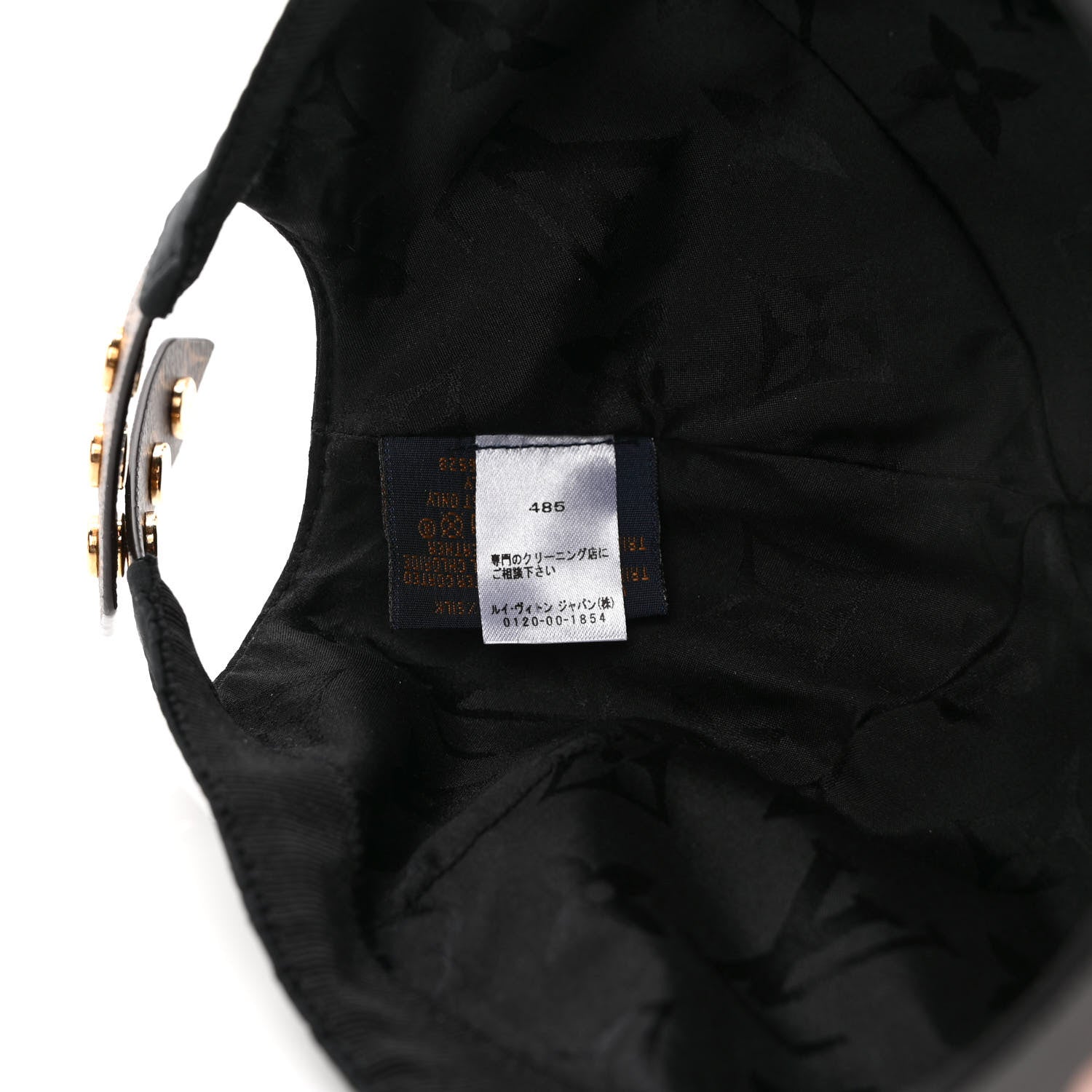 Louis Vuitton Polyester Silk Monogram LV Get Ready Cap M Black 9 of 9