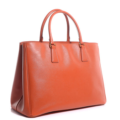Prada Saffiano Lux Large Tote Papaya 4 of 11