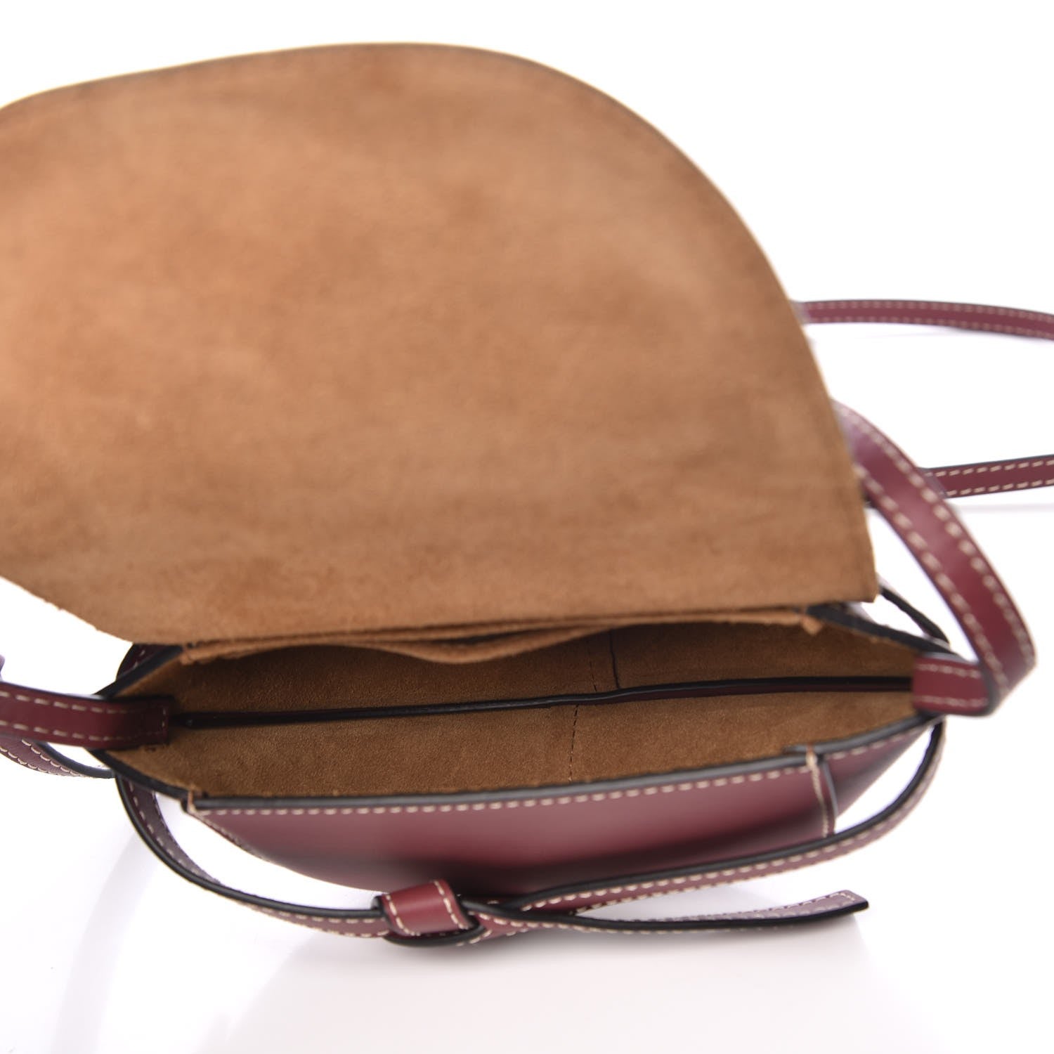 Loewe Calfskin Mini Gate Crossbody Bag Wine 5 of 8