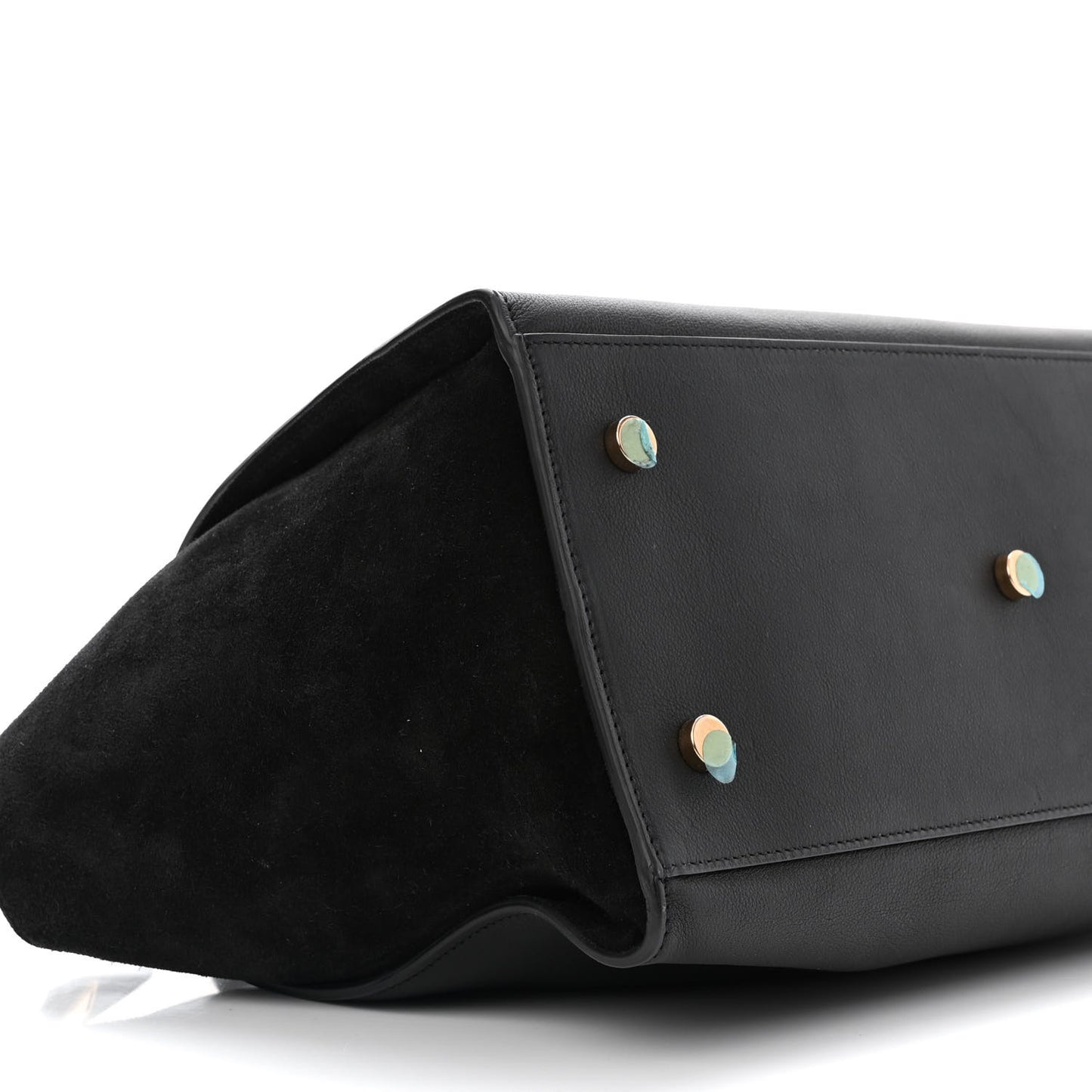 Calfskin Suede Small Monogram Downtown Cabas Black