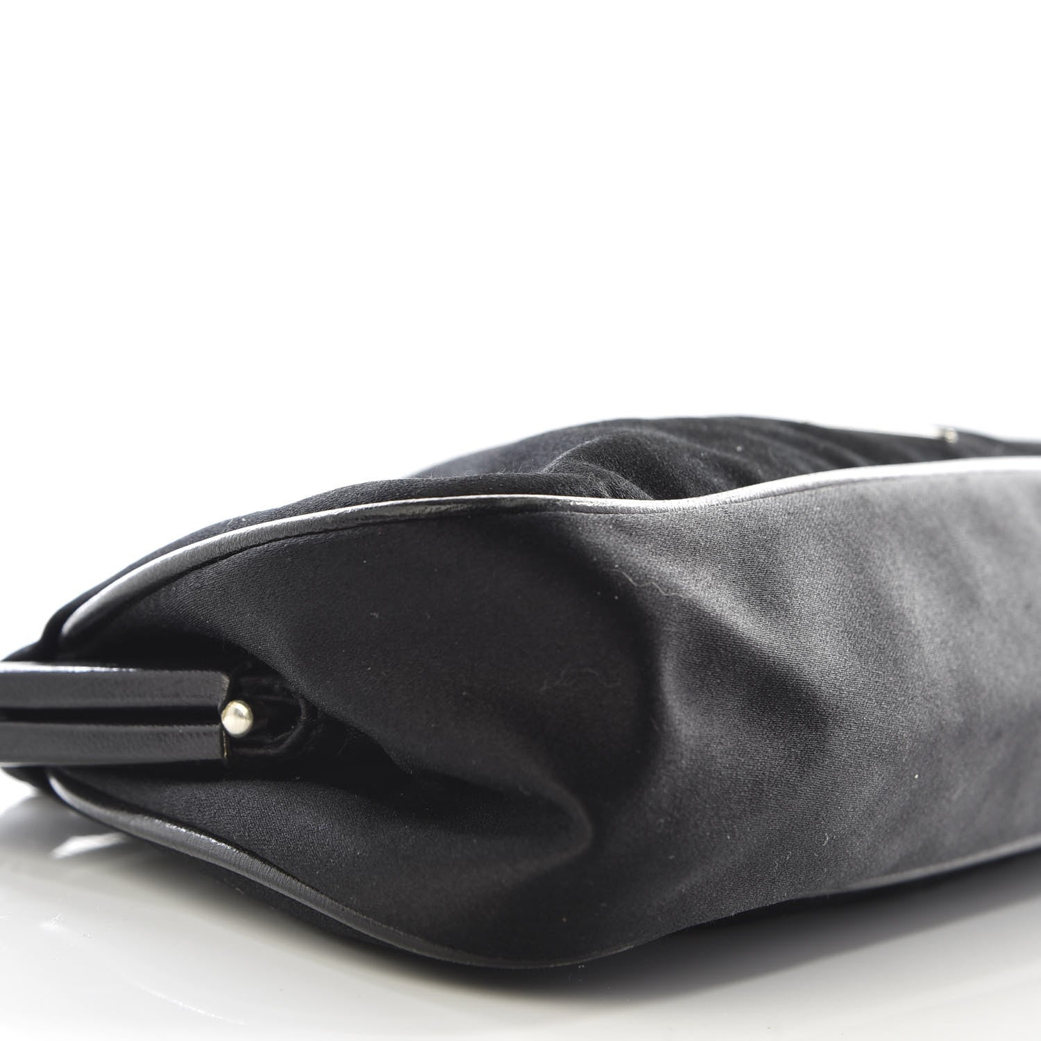 Prada Tessuto Nylon Kisslock Shoulder Bag Black 5 of 9