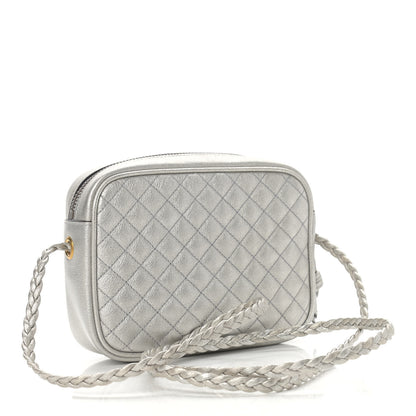 Gucci Laminated Nappa Web Trapuntata Mini GG Shoulder Bag Argento 3 of 9