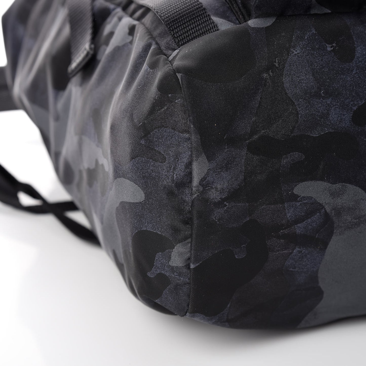 Tessuto Nylon Camouflage Print Double Buckle Backpack Fumo