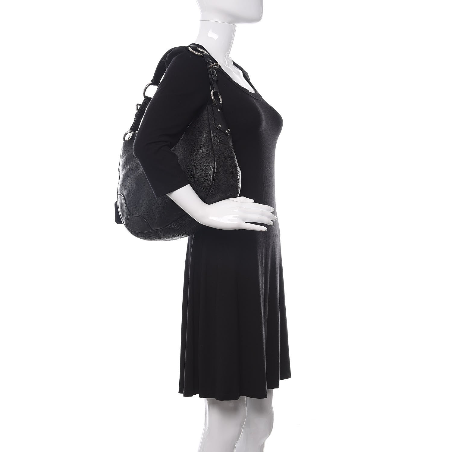 Prada Vitello Daino Hobo Black 2 of 12