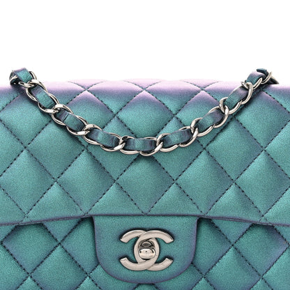 Chanel Iridescent Lambskin Quilted Mini Rectangular Flap Turquoise 8 of 10