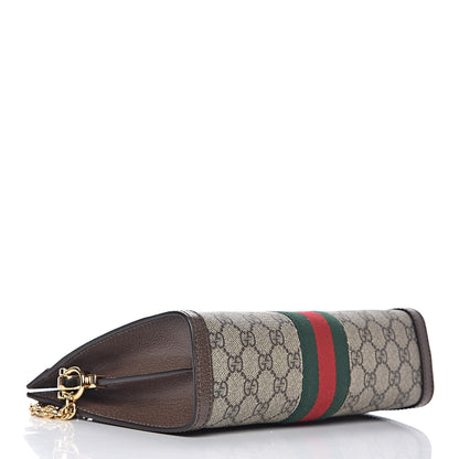 Gucci GG Supreme Monogram Web Small Ophidia Chain Shoulder Bag Brown 4 of 10