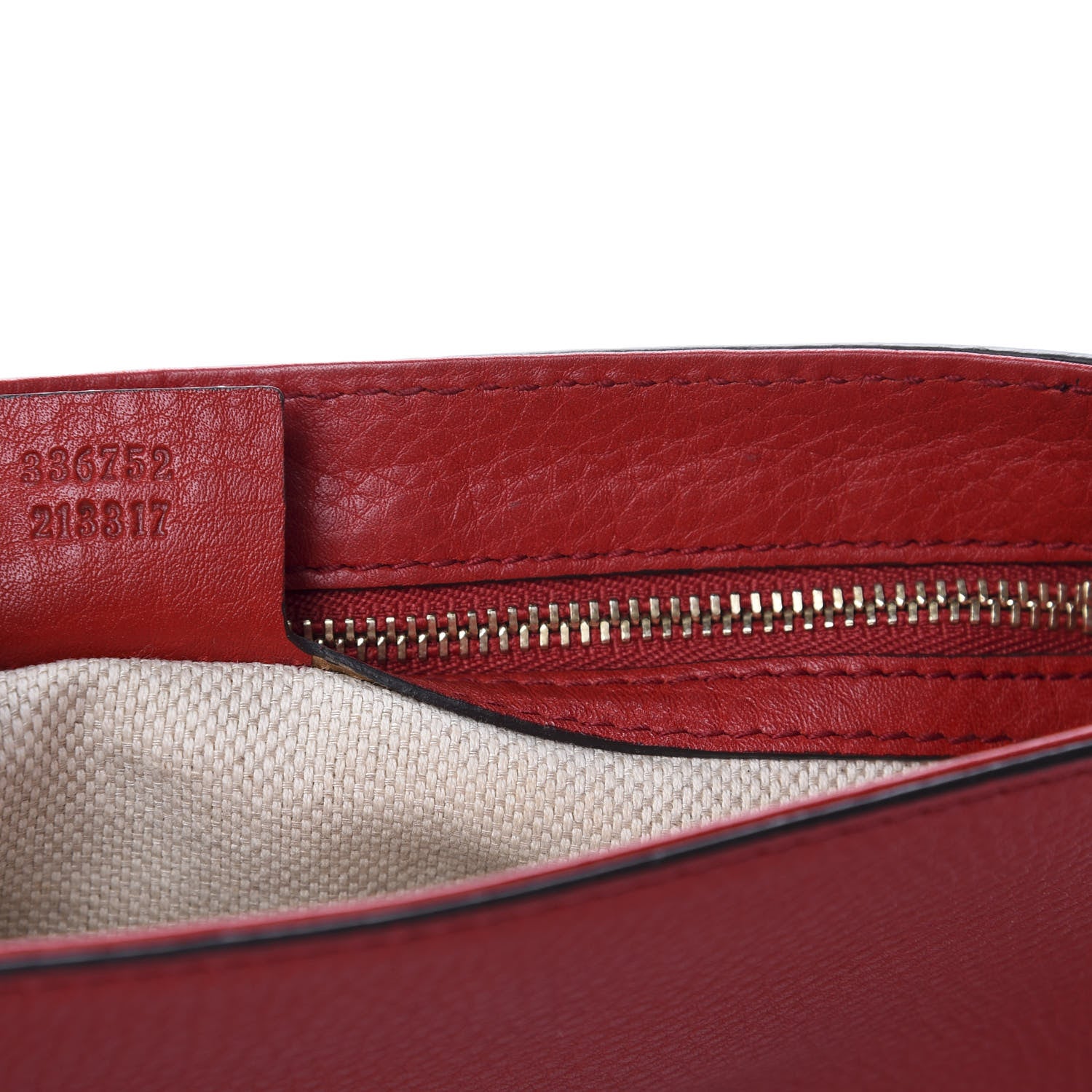 Gucci Pebbled Calfskin Medium Soho Flap Crossbody Tabasco Red 9 of 10