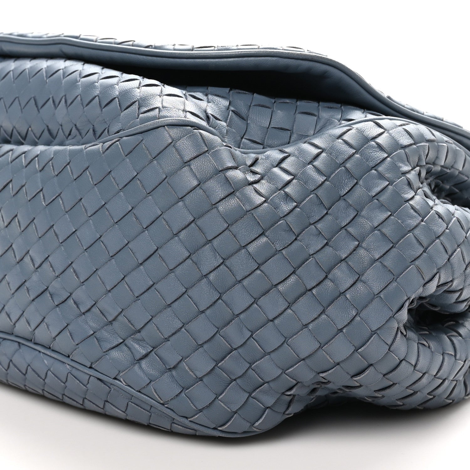 Bottega Veneta Nappa Intrecciato Messenger Bag Blue 9 of 10