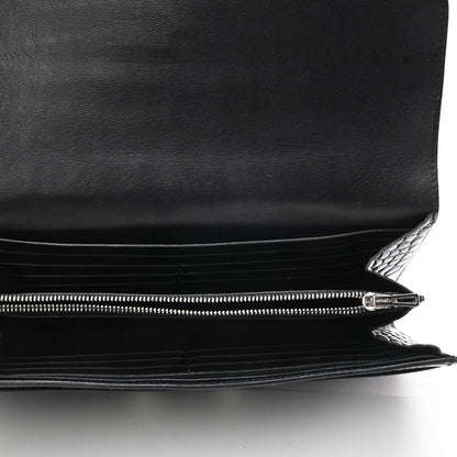 Hermes Shiny Alligator Constance Long Wallet Black 5 of 8