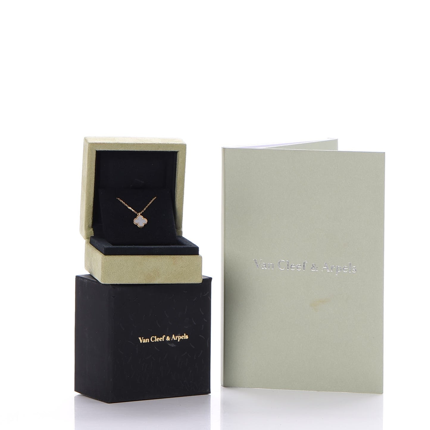 18K Yellow Gold Mother of Pearl Sweet Alhambra Pendant Necklace