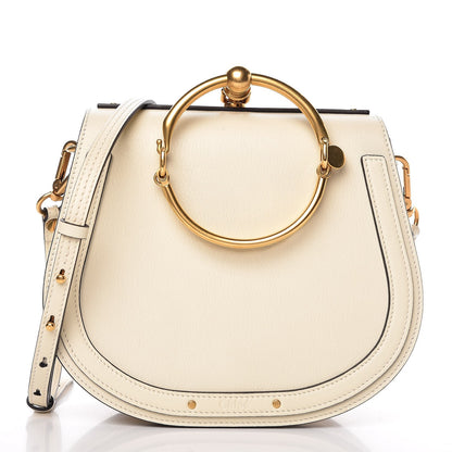Chloe Calfskin Suede Medium Nile Bracelet Bag Off White 1 of 9
