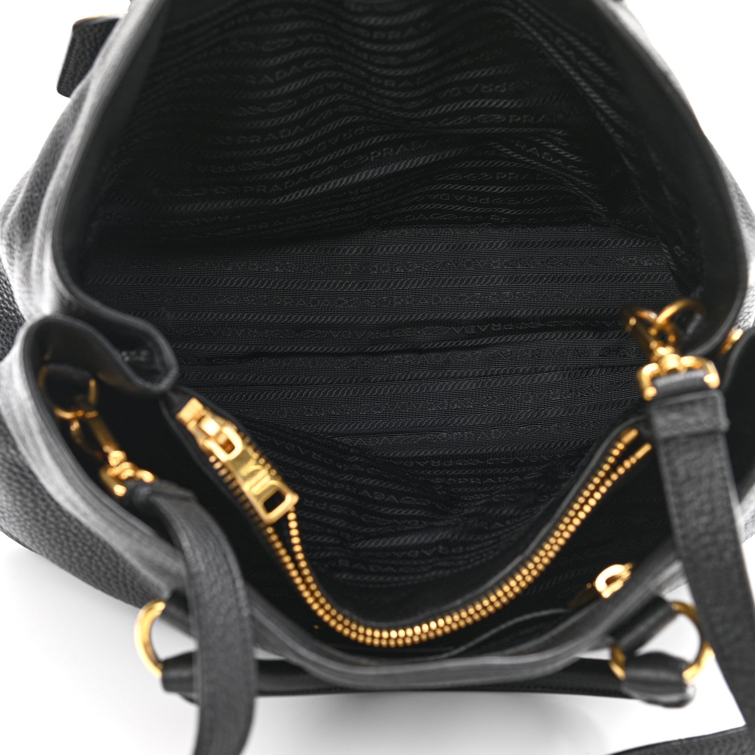 Prada Vitello Daino Tote Black 6 of 14