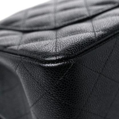 Chanel Caviar Quilted Jumbo Double Flap Black 10 of 15