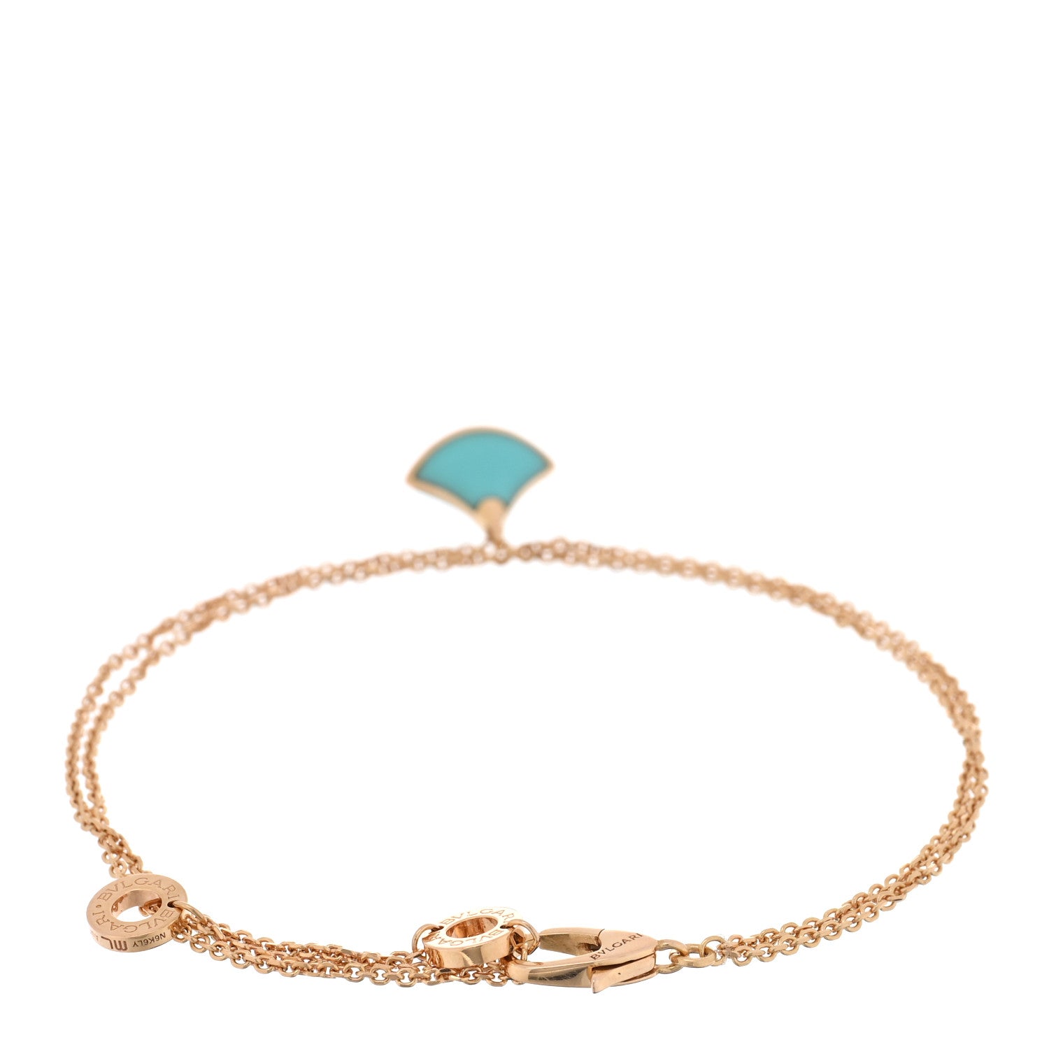 Bulgari 18K Rose Gold Turquoise Divas' Dream Bracelet ML 2 of 4