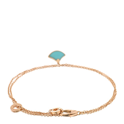 Bulgari 18K Rose Gold Turquoise Divas' Dream Bracelet ML 2 of 4