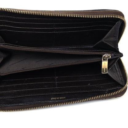 Burberry Haymarket Check Large Ziggy Zip Around Wallet Chocolate 4 of 7