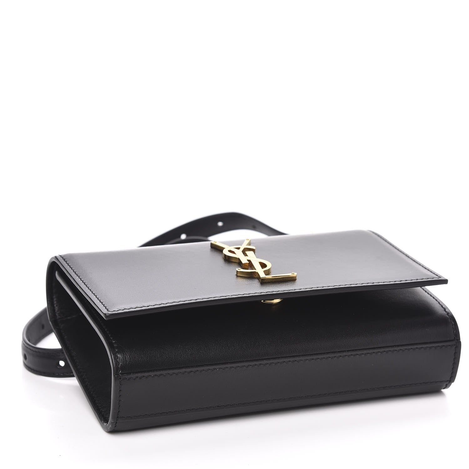 Saint Laurent Smooth Calfskin Monogram Kate Belt Bag Black 3 of 8