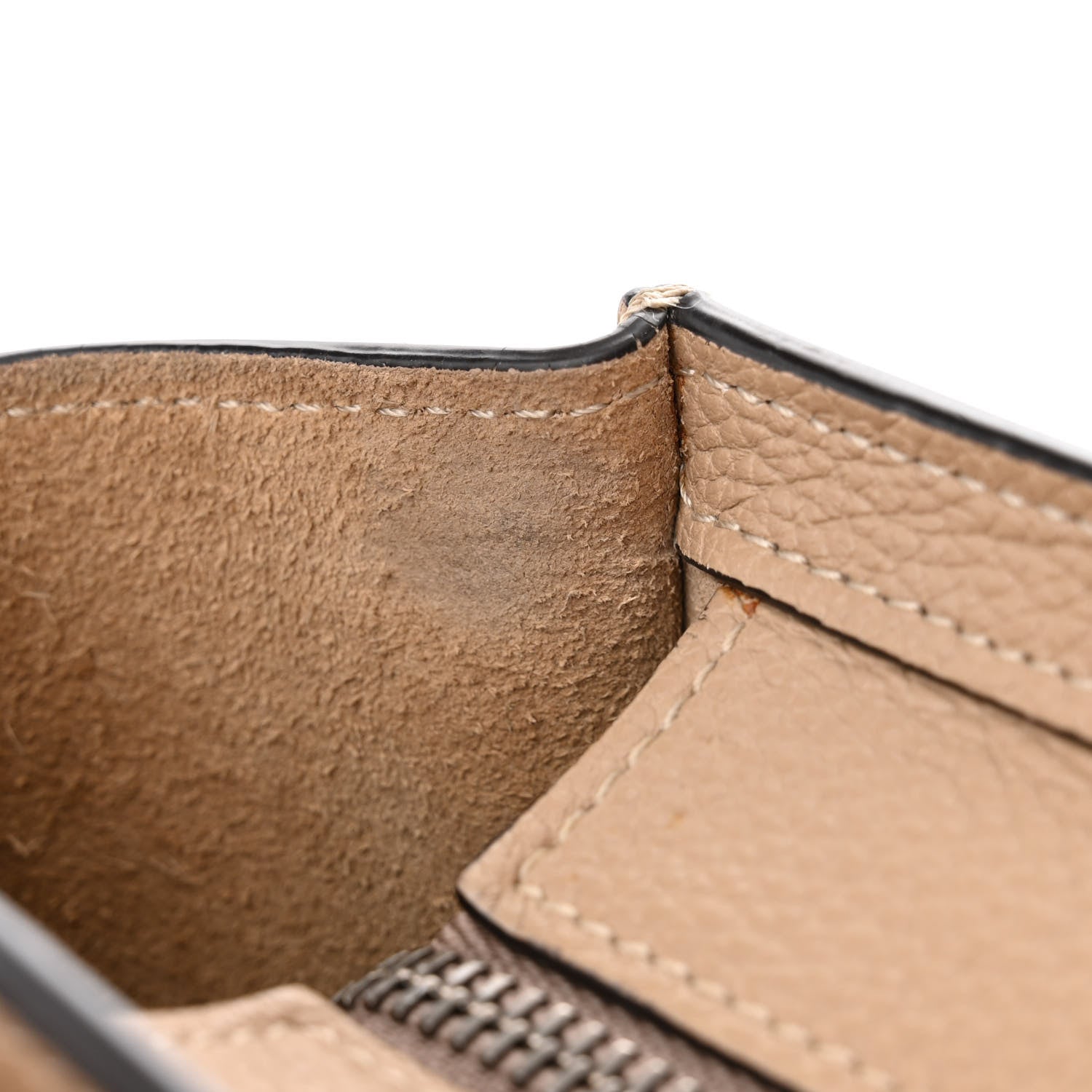 Celine Drummed Calfskin Nano Luggage Dune 18 of 20