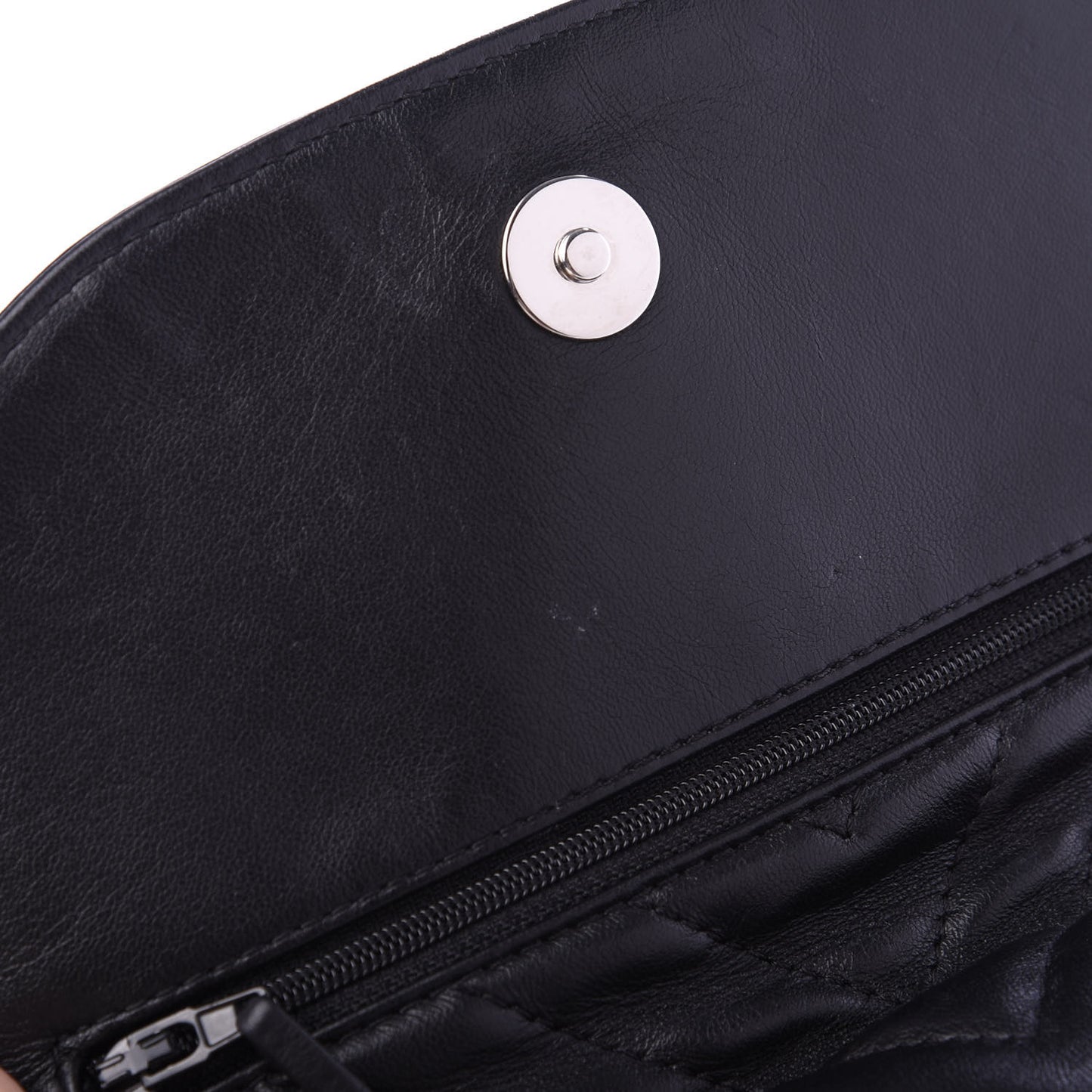 Calfskin Chevron Waist Belt Bag Black