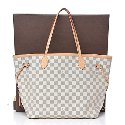 Louis Vuitton Damier Azur Neo Neverfull MM Rose Ballerine 15 of 15