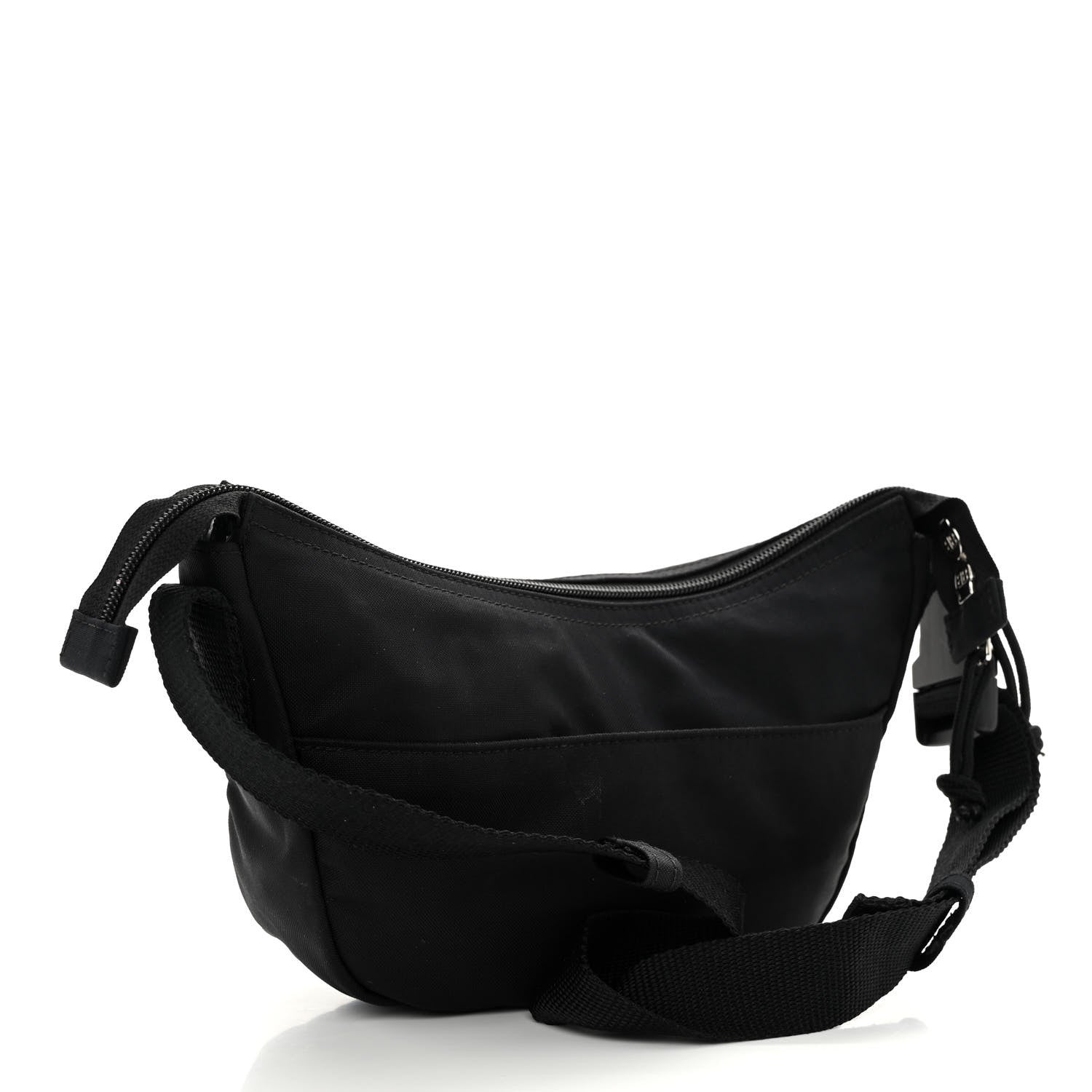 Balenciaga Recycled Sport Nylon Logo Embroidered Wheel Sling Bag Black White 3 of 9