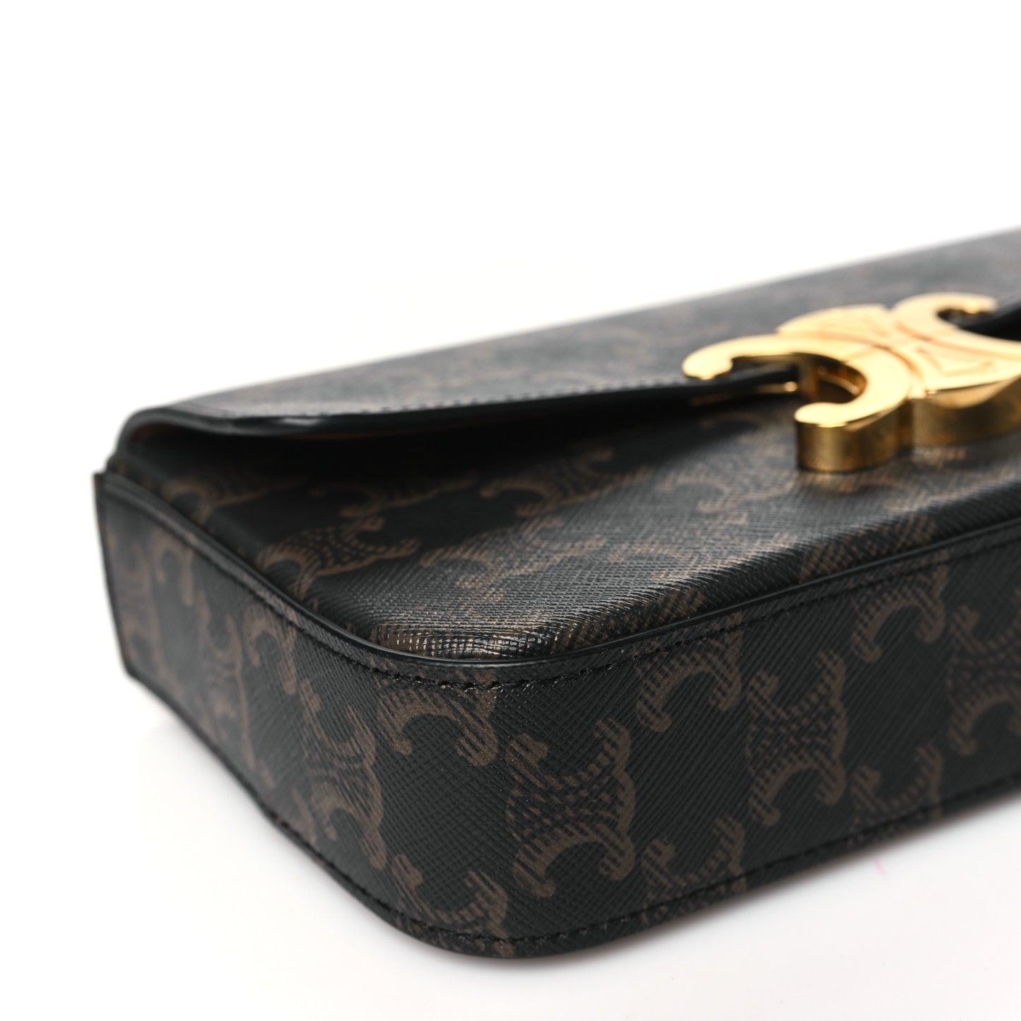 Triomphe Canvas Chain Shoulder Bag Tan