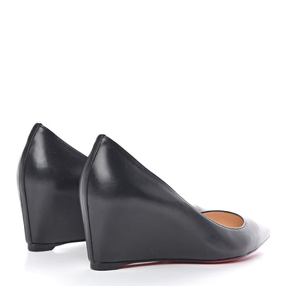 Christian Louboutin Shiny Nappa Pipina 55 Wedges 36 Black 4 of 7