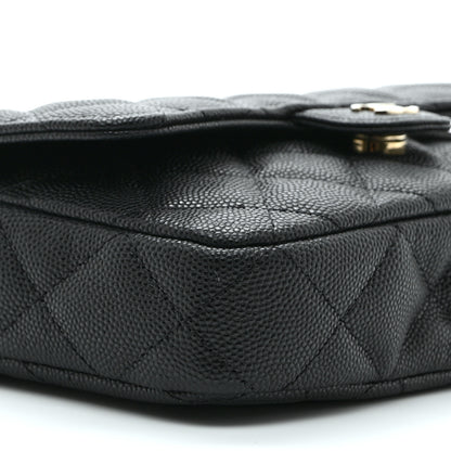 Chanel Caviar Quilted Flap Phone Holder With Chain Black 11 of 12