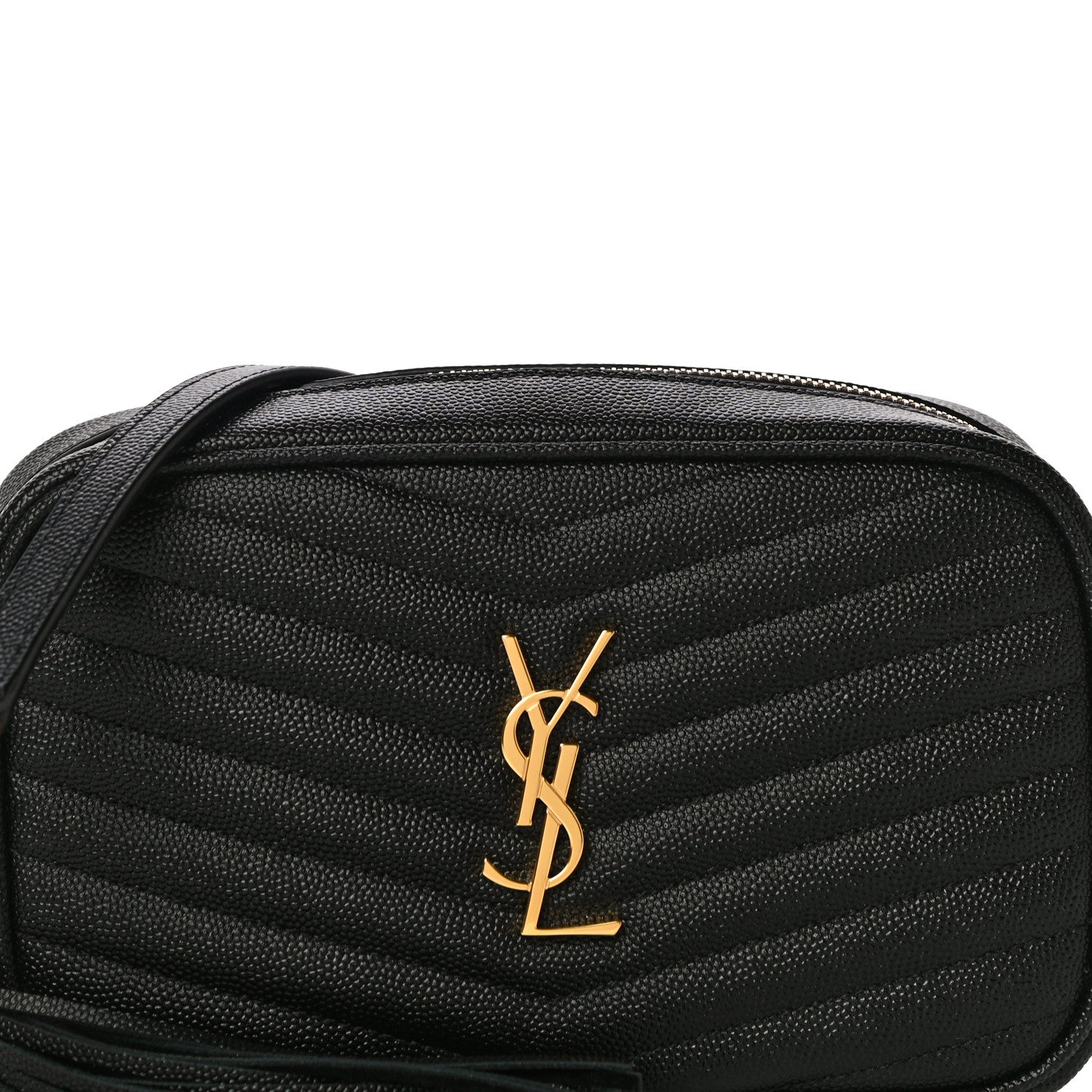 Saint Laurent Grain De Poudre Matelasse Monogram Mini Lou Camera Bag Black 7 of 10