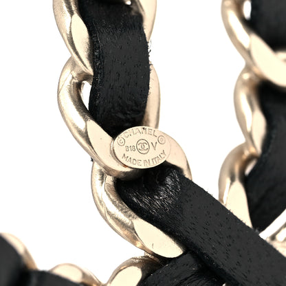 Chanel Lambskin Chain CC Brooch Black Gold 4 of 4
