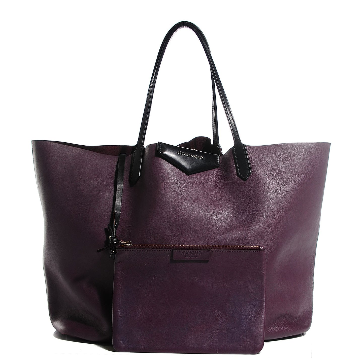 Calfskin Large Antigona Tote Aubergine