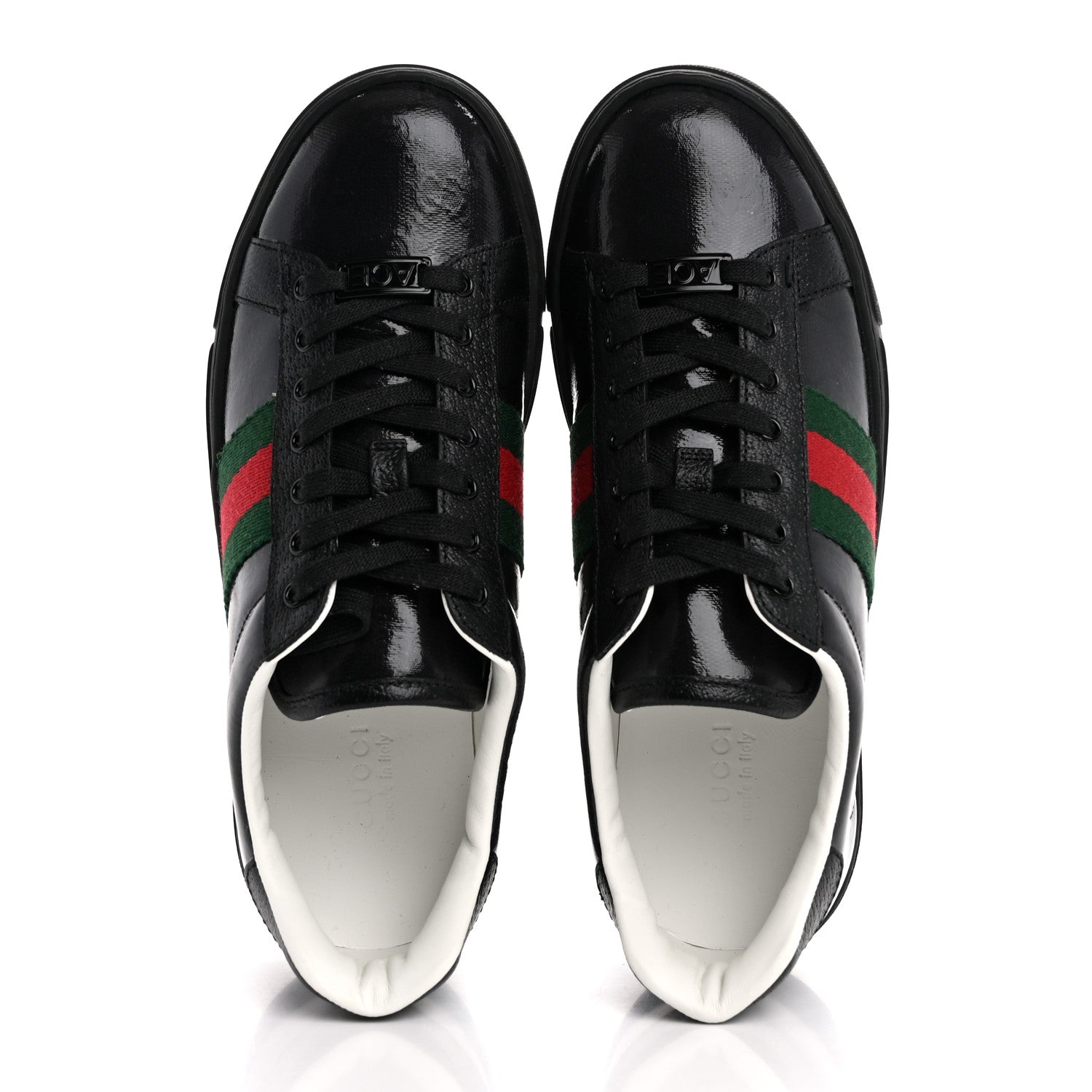 Gucci Crystal GG Monogram Web Womens New Ace Sneakers 36 Black 2 of 12