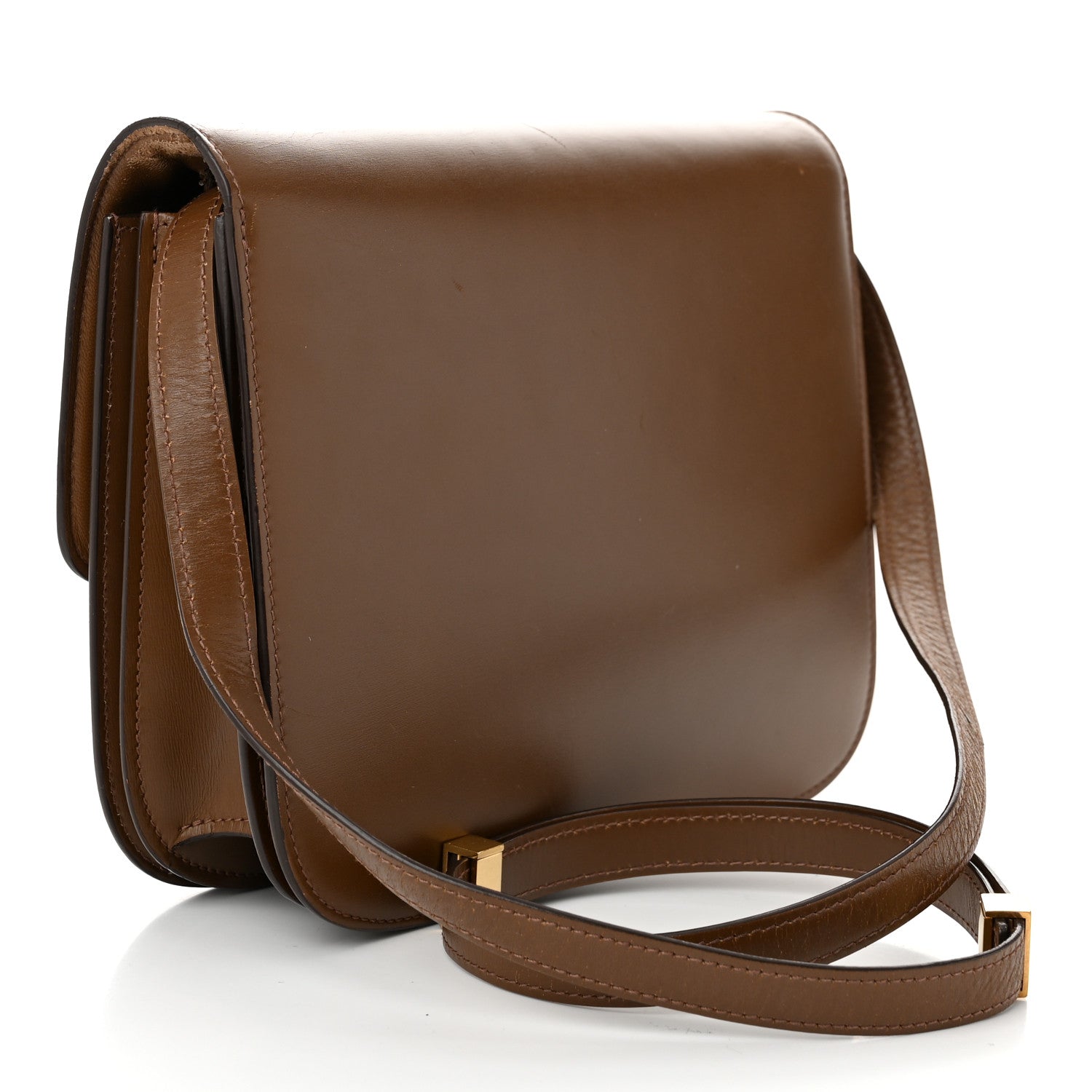 CELINE ミンク　ブラウン　XL相当 Celine Smooth Calfskin Medium Classic Box Flap Bag Light Camel