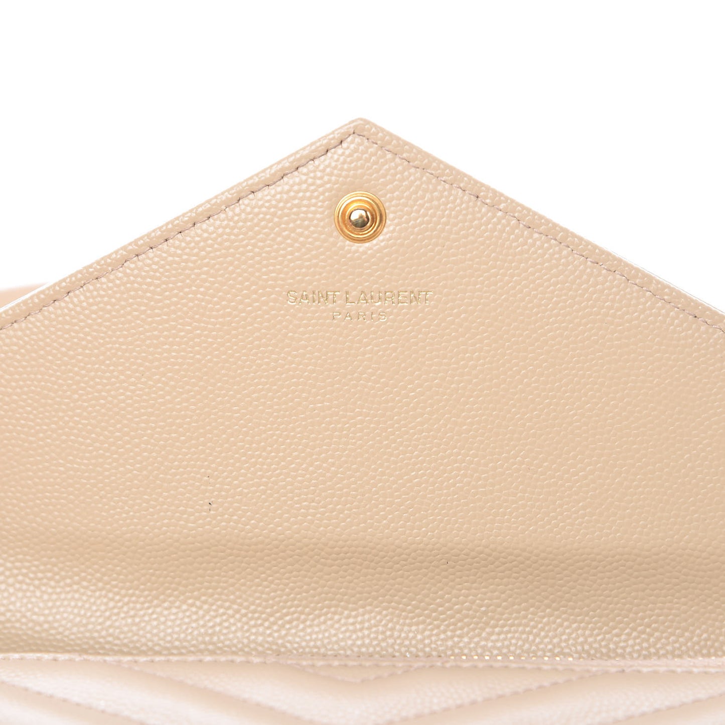 Grain De Poudre Matelasse Chevron Monogram Envelope Chain Wallet Nude Powder