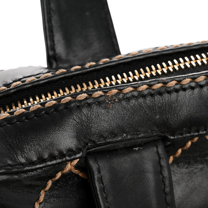 Chanel Calfskin Wild Stitch Vertical Top Handle Bag Black 16 of 16