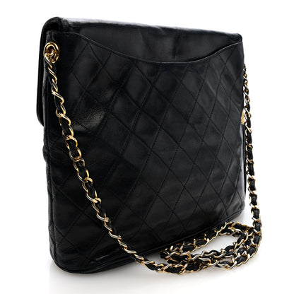 Chanel Lambskin Quilted CC Tassel Shoulder Flap Bag Black 3 of 10