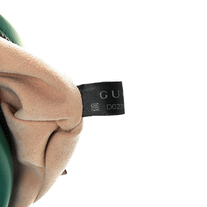 Gucci Calfskin Matelasse Small GG Marmont Chain Shoulder Bag Emerald Green 8 of 11