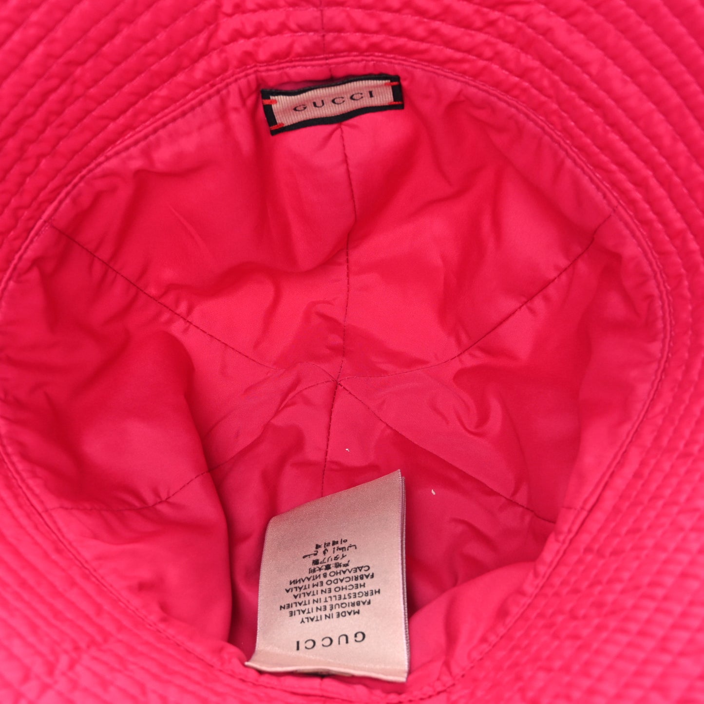 Nylon GG Bucket Hat L Fuxia