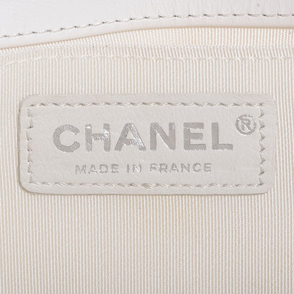 Chanel Patent Tweed Medium Boy Flap White 6 of 8