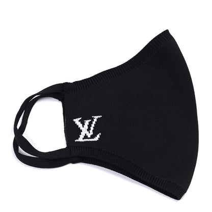 Louis Vuitton LV Initials Knit Face Mask Black 1 of 5