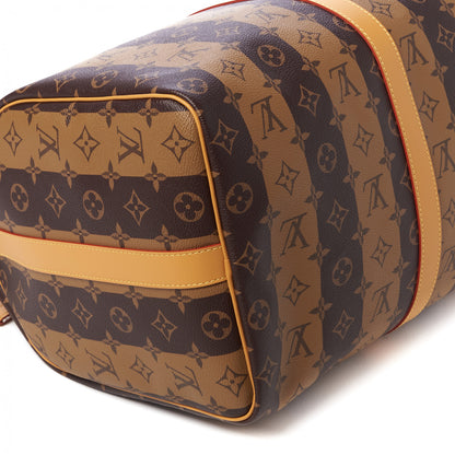 Louis Vuitton X NIGO Reverse Monogram Stripe Keepall Bandouliere 50 Brown 5 of 8