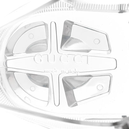 Gucci Shiny Rubber Double G Buckle Strap Sandals 35 Transparent 6 of 9