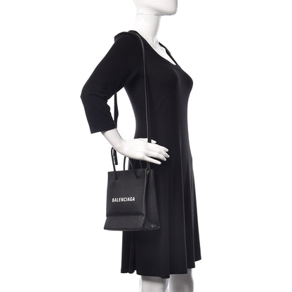 Balenciaga Squared Calfskin Logo XXS Shopping Tote Black 2 of 11