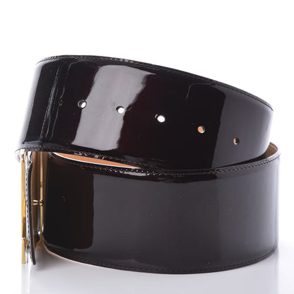 Louis Vuitton Patent LV Facettes Belt 85 34 Amarante 7 of 9