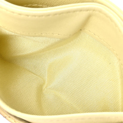 Chanel Goatskin Quilted 19 Card Holder Yellow 5 of 9